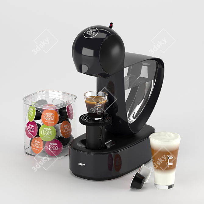 Compact Coffee Machine Nescafe Dolce Gusto 3D model image 4