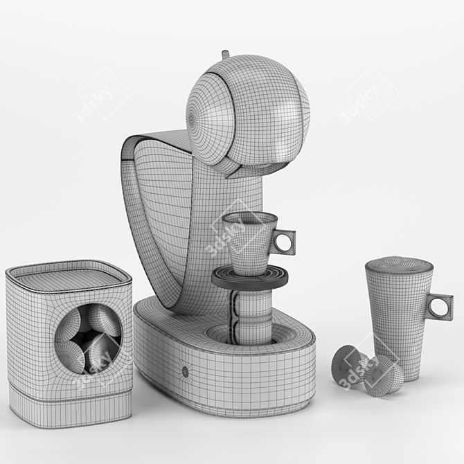 Compact Coffee Machine Nescafe Dolce Gusto 3D model image 6