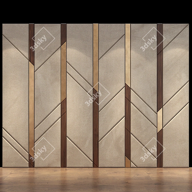 Modern Wall Panel 36 3D model image 2