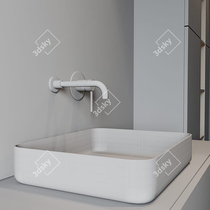 Modern Bath Set 16: Stylish & Functional 3D model image 6