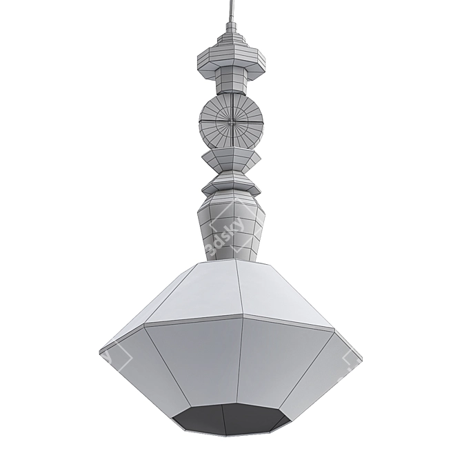 Elegant Lariat Pendant Light 3D model image 2