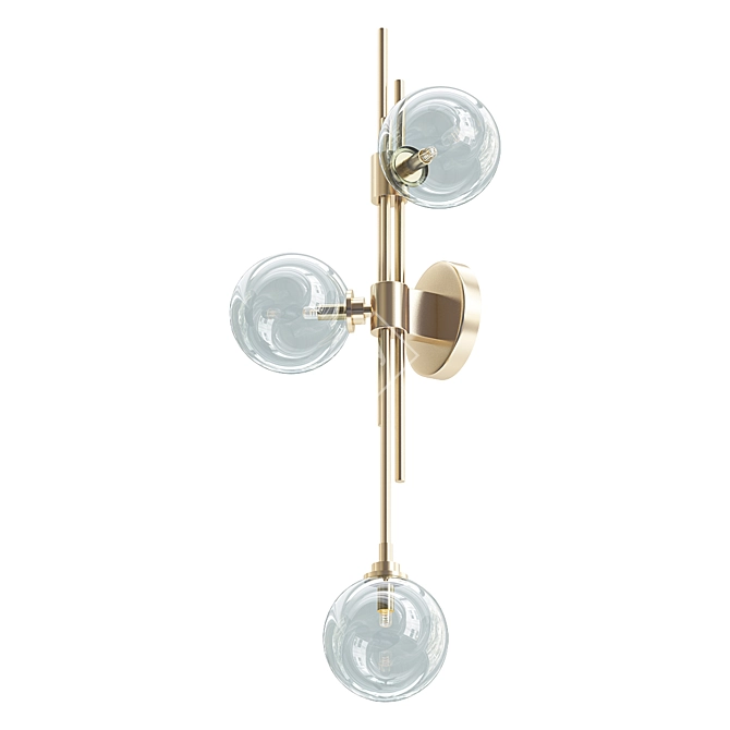 Elegant Wall Light: Trilogy 3D model image 1