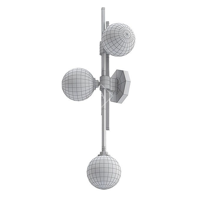 Elegant Wall Light: Trilogy 3D model image 2