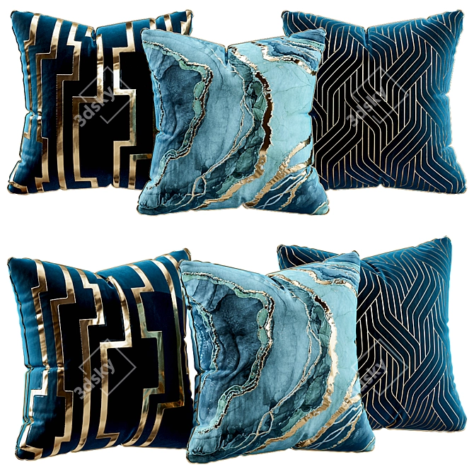 Exquisite Comfort: Luxury Pillows 3D model image 1