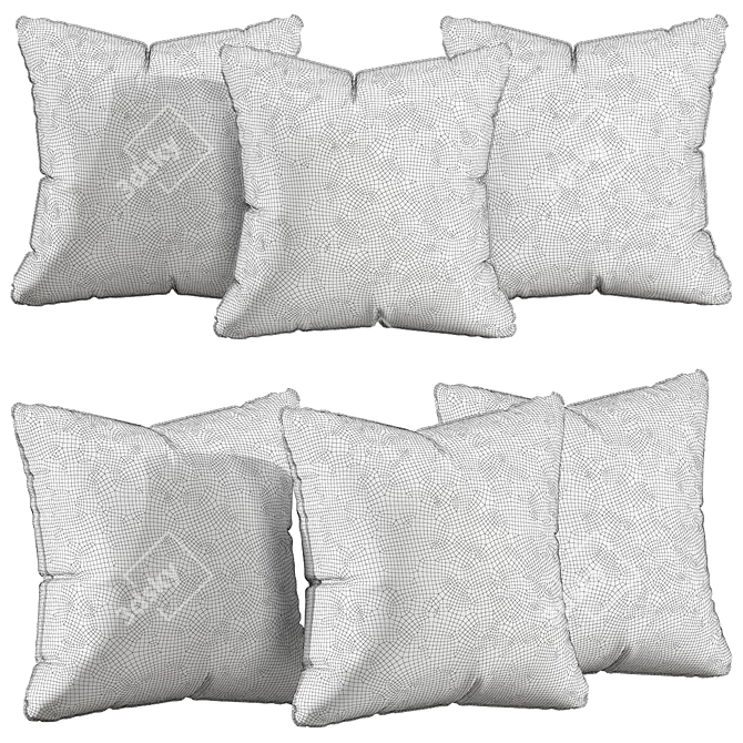 Exquisite Comfort: Luxury Pillows 3D model image 2