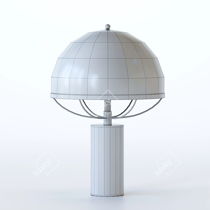 Modern Marble Umbrella Table 3D model image 6