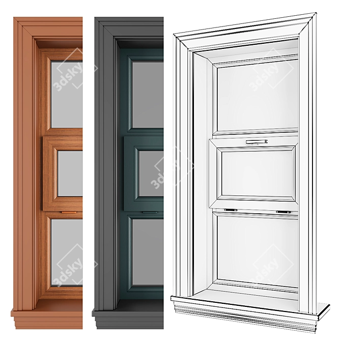 Premium PVC Windows Collection 3D model image 3