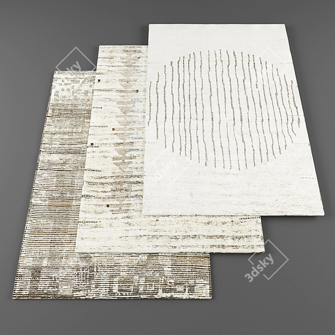 Modern Rugs Collection - High-Resolution, 3-Pack 3D model image 1