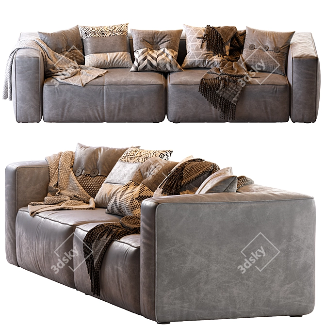 Mello Taos Brown Corner Sectional 3D model image 3