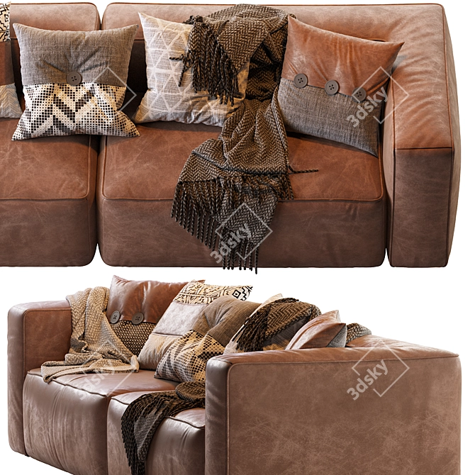 Mello Taos Brown Corner Sectional 3D model image 4