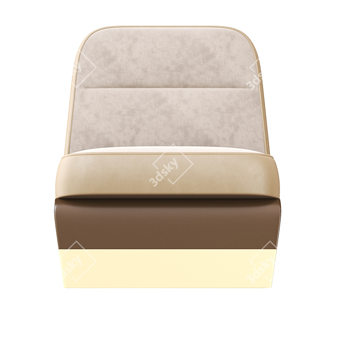 Contemporary Greta Armchair 3D model image 2