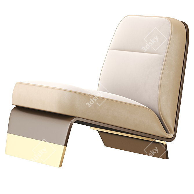 Contemporary Greta Armchair 3D model image 3