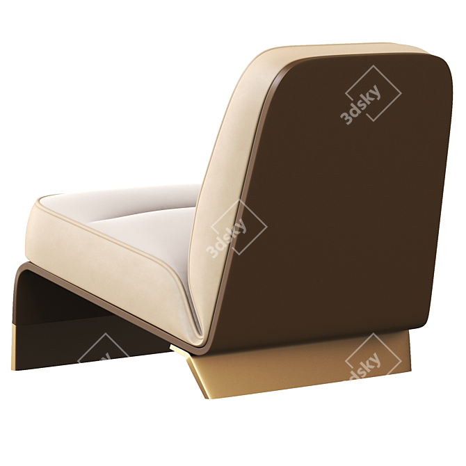 Contemporary Greta Armchair 3D model image 4