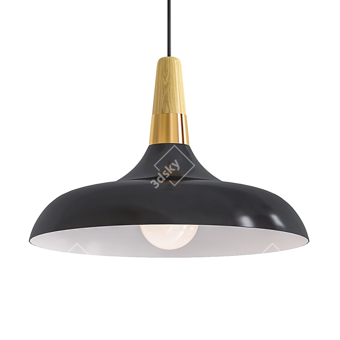 Nordic Metal Pendant Light 3D model image 1