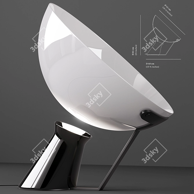 Elegant Aida Table Lamp 3D model image 3