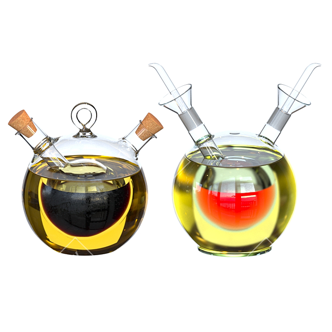 Elegant Oil & Vinegar Dispensers 3D model image 1