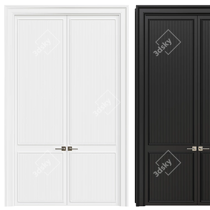 Modern Interior Door: Vray Render 3D model image 1