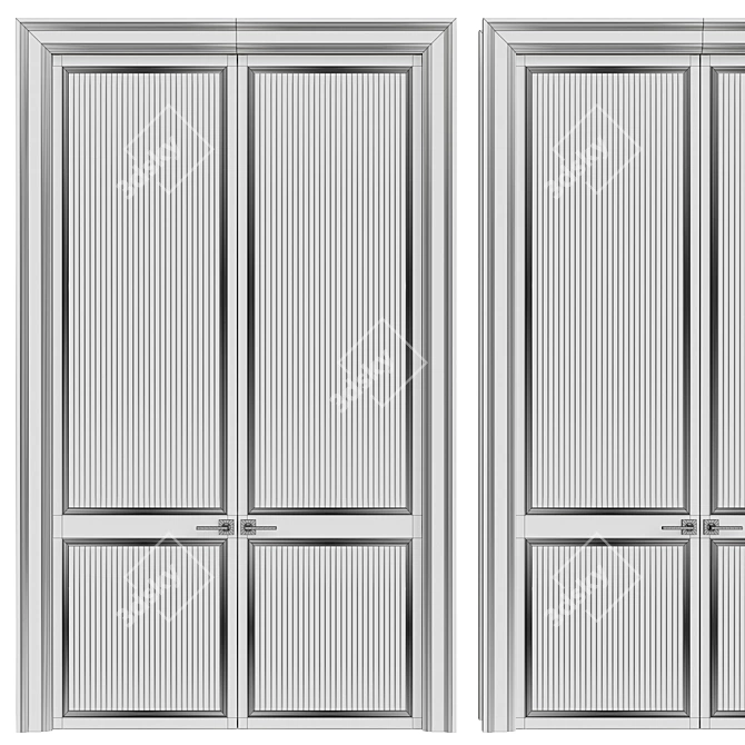 Modern Interior Door: Vray Render 3D model image 2