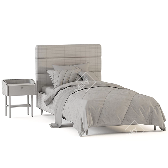 Dreamy Darcy's Designer Bed 3D model image 5