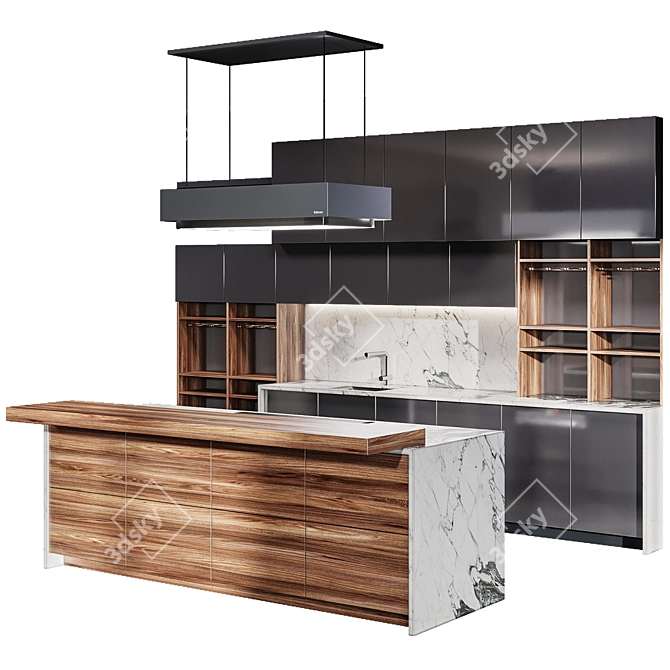 Modern Kitchen 2015: Spacious & Stylish 3D model image 2