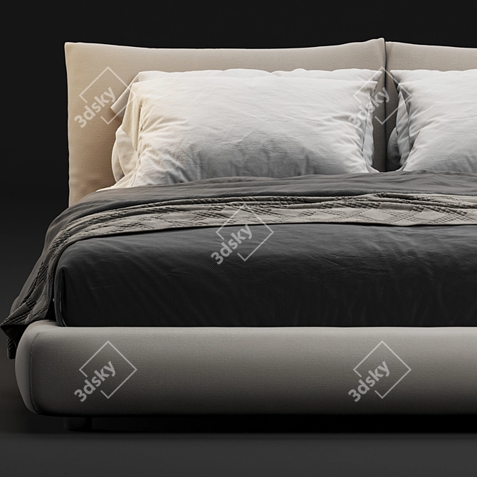 Sleek Poliform Dream Bed 3D model image 6