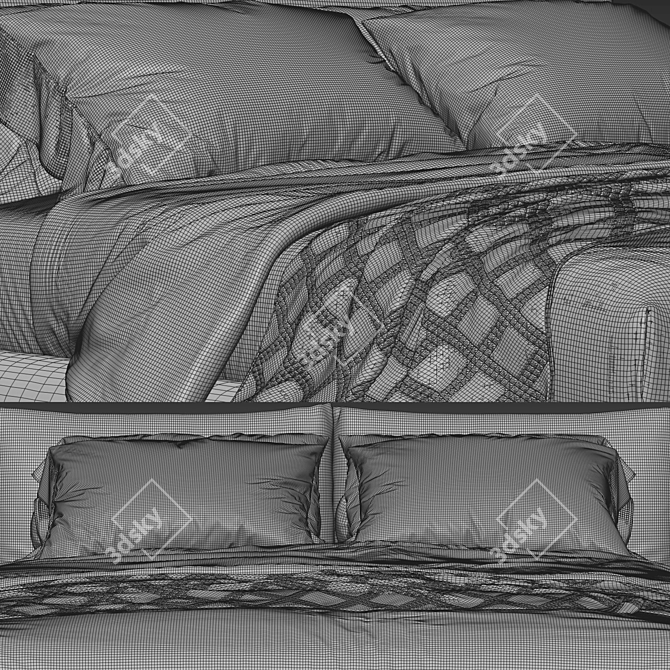Sleek Poliform Dream Bed 3D model image 3