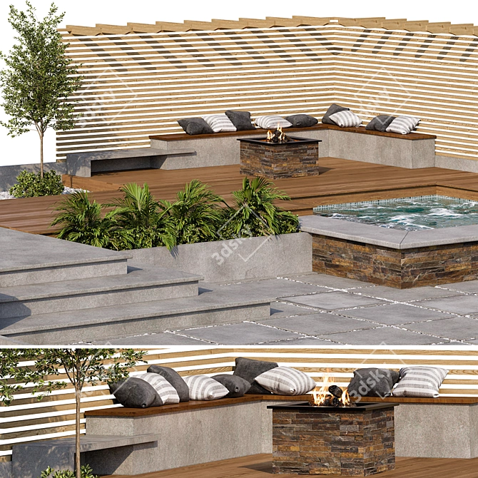 Outdoor Oasis 05: V-Ray & Corona Ready! 3D model image 2