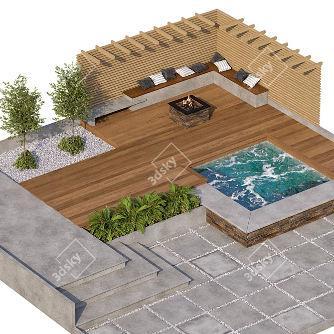 Outdoor Oasis 05: V-Ray & Corona Ready! 3D model image 3