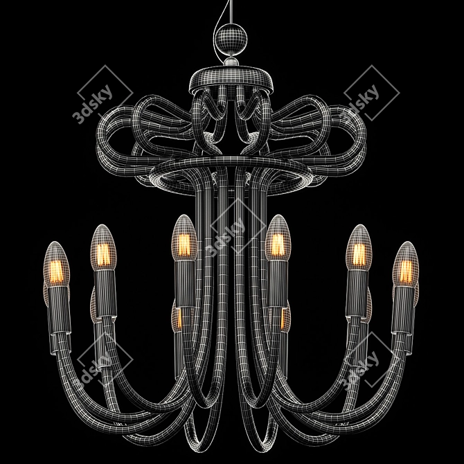 Modern Adagio Hanging Chandelier 3D model image 3