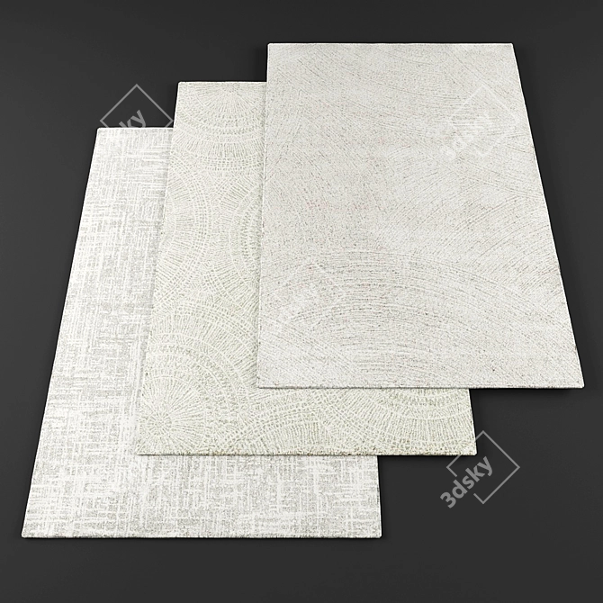 High-Res Rugs Bundle: 3pcs 3D model image 1