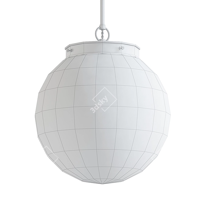 Modern Glass Globe Pendant Light 3D model image 2