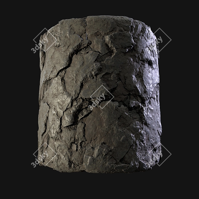 Seamless Rock Cliff Wall Texture 3D model image 4