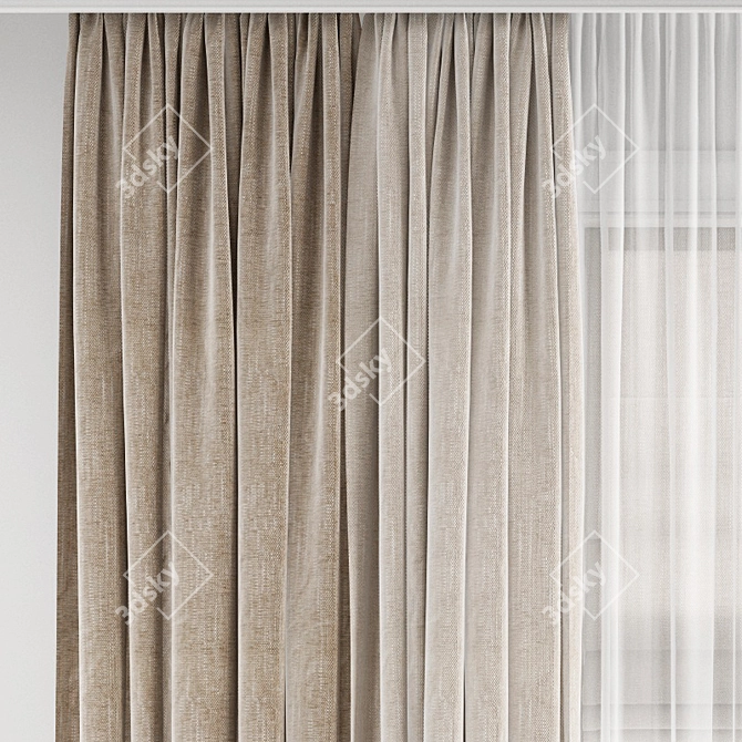 Poly Curtain - 3D Model Set 3D model image 2