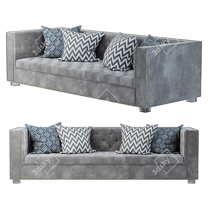 Velvet Lola Sofa: Elegant and Luxurious 3D model image 1