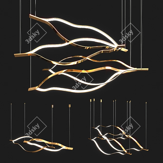 Copper Tape Henge Lights 3D model image 1