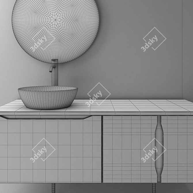 Minimalist Bathroom Set 3D model image 3