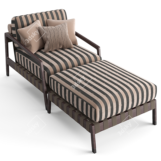 Luxurious Fendi Casa Versilia Armchair 3D model image 1