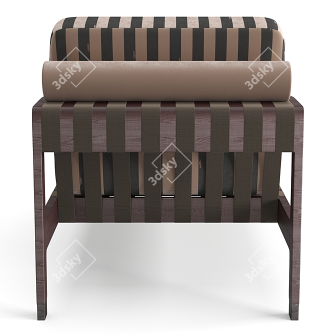 Luxurious Fendi Casa Versilia Armchair 3D model image 4