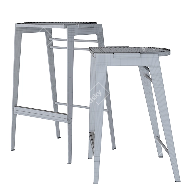 Elevate Your Space: Skylar Morgan Bide Stool 3D model image 4