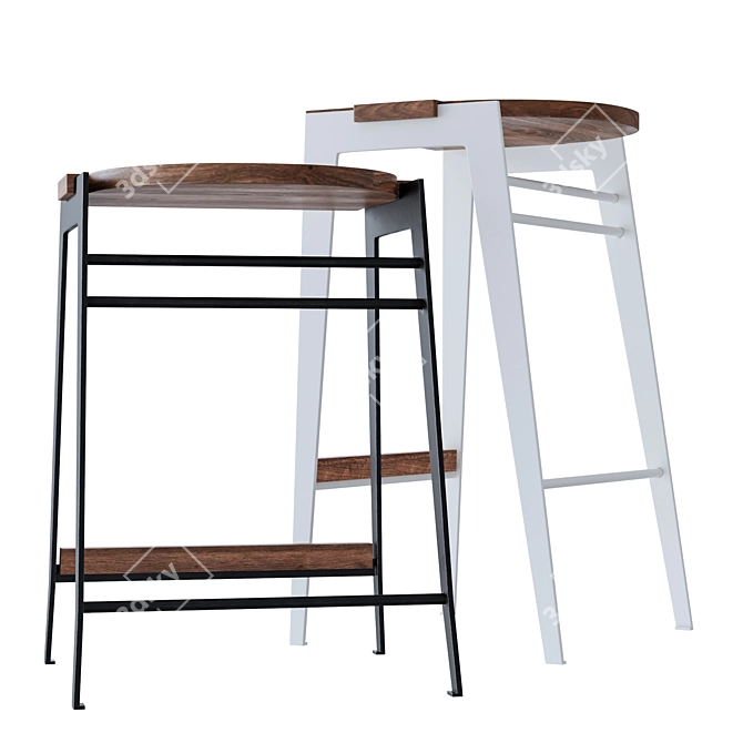 Elevate Your Space: Skylar Morgan Bide Stool 3D model image 7