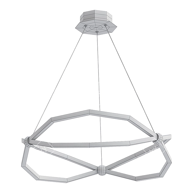 Elegant Odeon LESLA Chandelier 3D model image 2