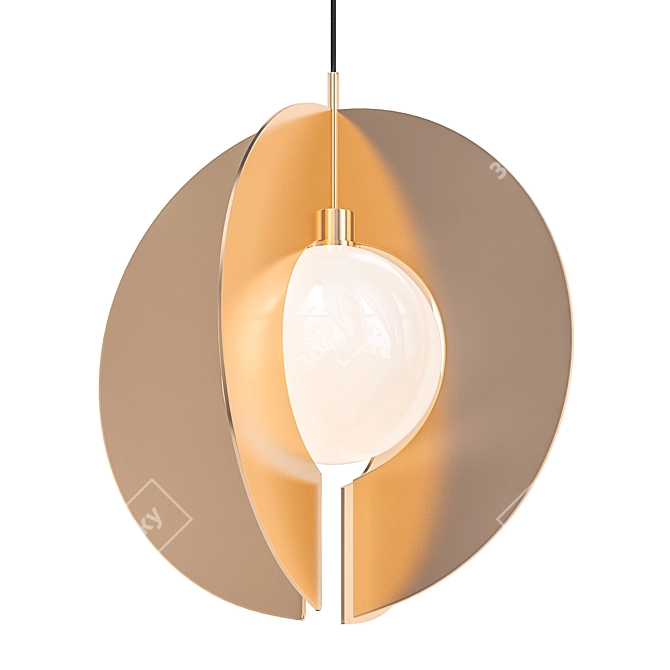 Illuminating Orbel Round Pendant Light 3D model image 1