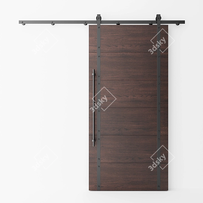 Loft 1 Sliding Doors: Stylish Space-saving Solution 3D model image 1