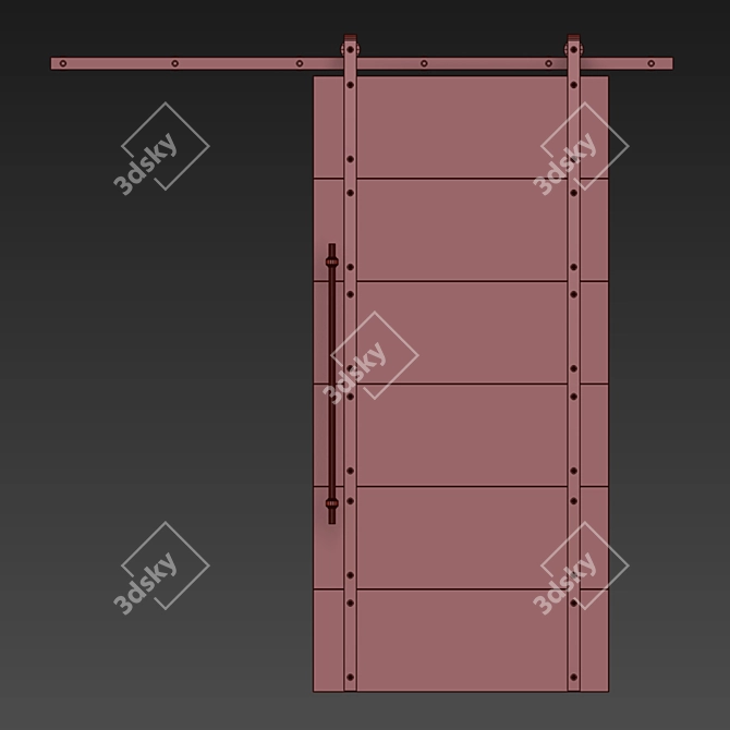 Loft 1 Sliding Doors: Stylish Space-saving Solution 3D model image 2