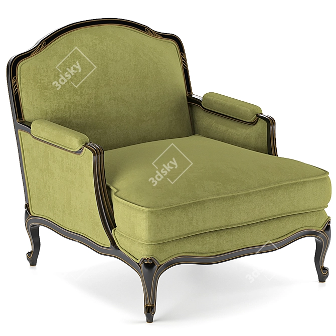 Vintage Style Armchair: Classic Elegance 3D model image 1