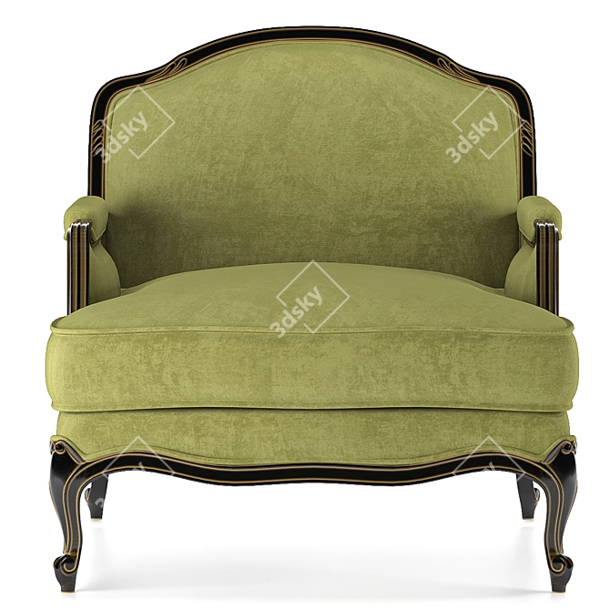 Vintage Style Armchair: Classic Elegance 3D model image 3