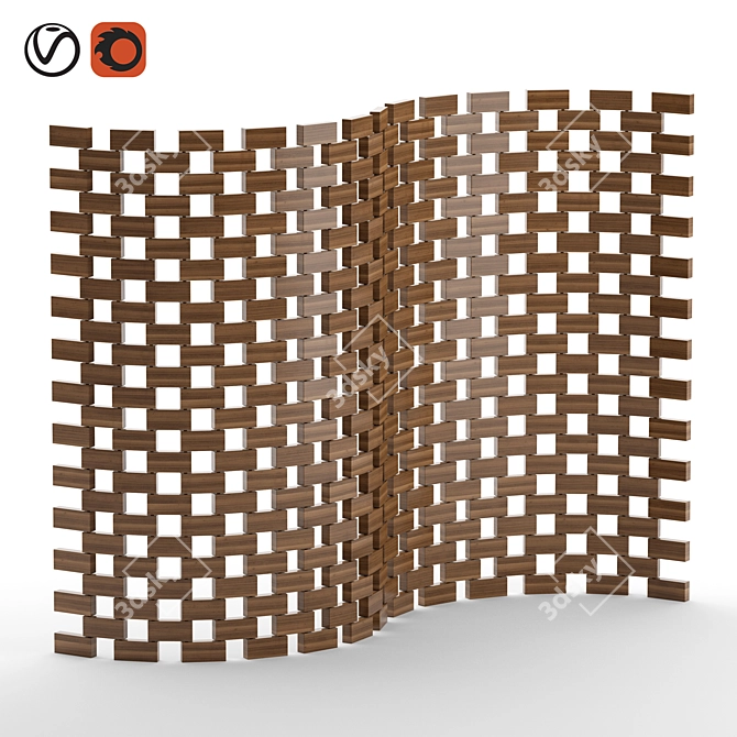 Ambassador Folding Screen 3D model image 1