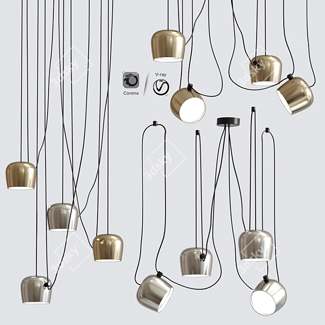 Contemporary Flos Collection Pendant 3D model image 1