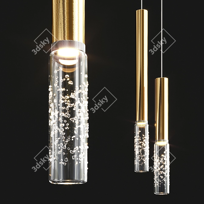 Elegant Glass Pendant Beam Stick 3D model image 2