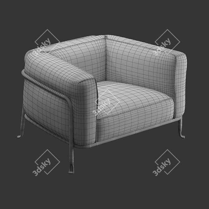 Borea Armchair: Comfort and Style 3D model image 4